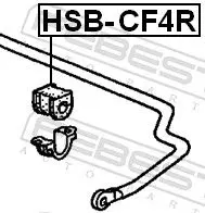 Handler.Part Stabiliser mounting FEBEST HSBCF4R 2