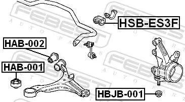 Handler.Part Stabiliser mounting FEBEST HSBES3F 2