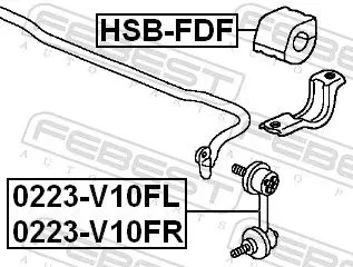 Handler.Part Stabiliser mounting FEBEST HSBFDF 2