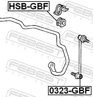 Handler.Part Stabiliser mounting FEBEST HSBGBF 2