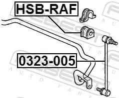 Handler.Part Stabiliser mounting FEBEST HSBRAF 2