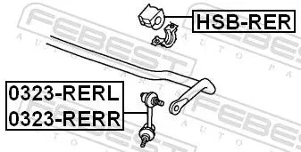 Handler.Part Stabiliser mounting FEBEST HSBRER 2