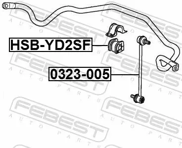 Handler.Part Stabiliser mounting FEBEST HSBYD2SF 2