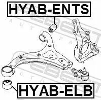 Handler.Part Control arm-/trailing arm bush FEBEST HYABENTS 2