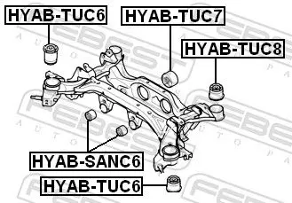 Handler.Part Mounting, differential FEBEST HYABTUC7 2