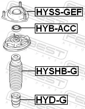 Handler.Part Shock absorber FEBEST HYDG 2