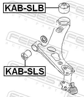 Handler.Part Control arm-/trailing arm bush FEBEST KABSLB 2