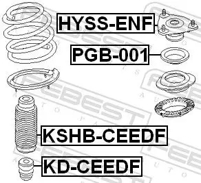 Handler.Part Shock absorber FEBEST KDCEEDF 2