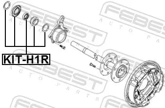 Handler.Part Bearing, drive shaft FEBEST KITH1R 2