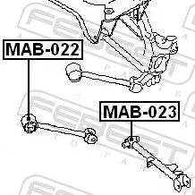 Handler.Part Control arm-/trailing arm bush FEBEST MAB023 2