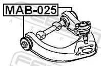 Handler.Part Control arm-/trailing arm bush FEBEST MAB025 2