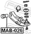 Handler.Part Control arm-/trailing arm bush FEBEST MAB026 2