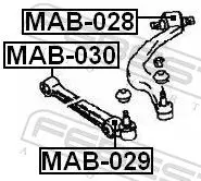 Handler.Part Control arm-/trailing arm bush FEBEST MAB028 2