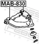 Handler.Part Control arm-/trailing arm bush FEBEST MAB830 2