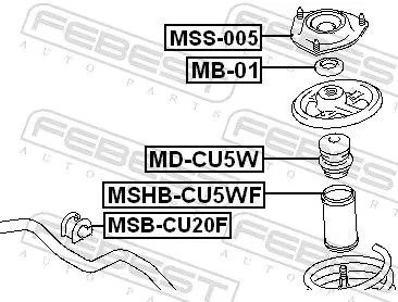 Handler.Part Shock absorber FEBEST MDCU5W 2