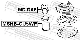 Handler.Part Shock absorber FEBEST MDDAF 2