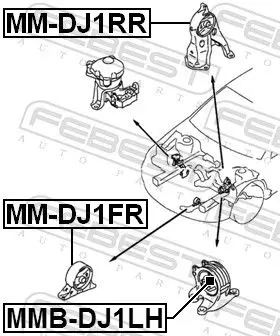 Handler.Part Engine mounting FEBEST MMDJ1RR 2