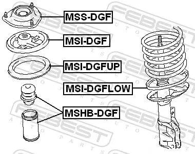 Handler.Part Protective cap/bellow, shock absorber FEBEST MSHBDGF 2