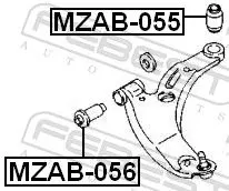 Handler.Part Control arm-/trailing arm bush FEBEST MZAB056 2