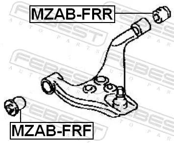 Handler.Part Control arm-/trailing arm bush FEBEST MZABFRF 2