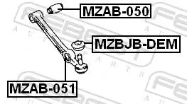 Handler.Part Repair kit, ball joint FEBEST MZBJBDEM 2