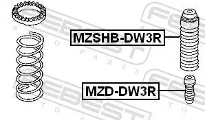 Handler.Part Protective cap/bellow, shock absorber FEBEST MZSHBDW3R 2