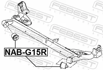 Handler.Part Mounting, axle beam FEBEST NABG15R 2