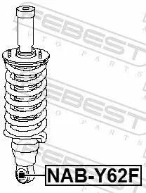 Handler.Part Bush, shock absorber FEBEST NABY62F 2