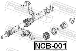 Handler.Part Bearing, propshaft centre bearing FEBEST NCB001 2