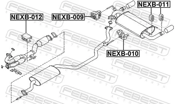 Handler.Part Rubber buffer, silencer FEBEST NEXB011 2