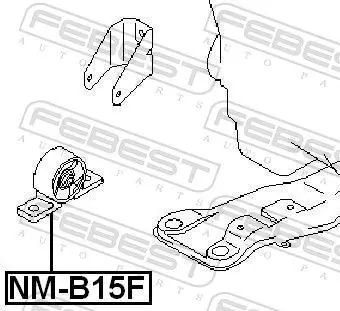 Handler.Part Engine mounting FEBEST NMB15F 2