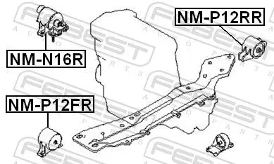 Handler.Part Engine mounting FEBEST NMP12FR 2