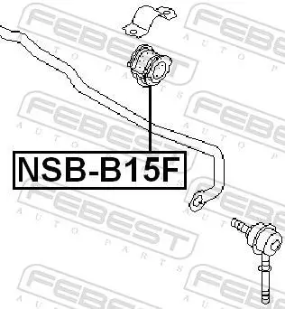 Handler.Part Stabiliser mounting FEBEST NSBB15F 2