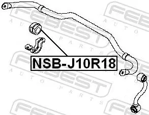 Handler.Part Stabiliser mounting FEBEST NSBJ10R18 2