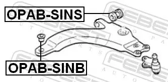 Handler.Part Control arm-/trailing arm bush FEBEST OPABSINB 2