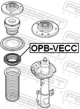 Handler.Part Anti-friction bearing, suspension strut support mounting FEBEST OPBVECC 2