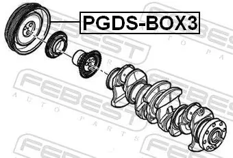 Handler.Part Belt pulley, crankshaft FEBEST PGDSBOX3 2