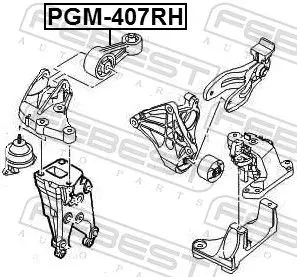 Handler.Part Engine mounting FEBEST PGM407RH 2