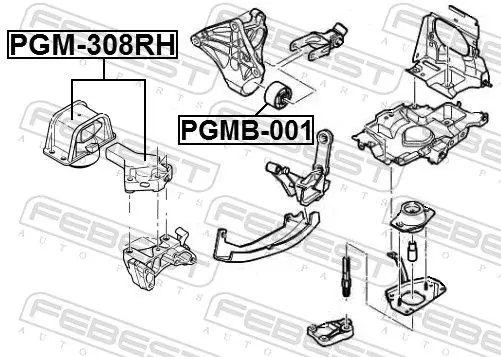 Handler.Part Engine mounting FEBEST PGMB001 2