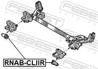 Handler.Part Mounting, axle beam FEBEST RNABCLIIR 2