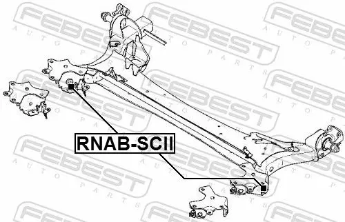 Handler.Part Mounting, axle beam FEBEST RNABSCII 2