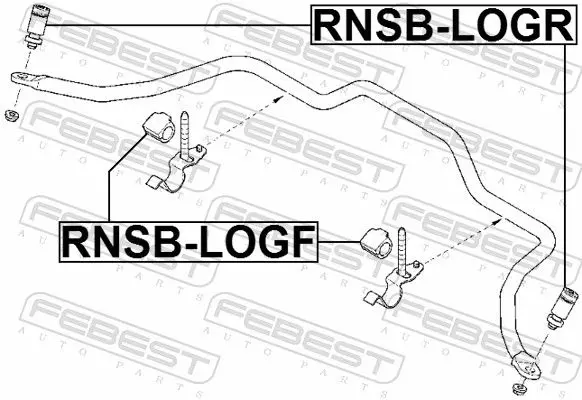 Handler.Part Rod/strut, stabiliser FEBEST RNSBLOGR 2