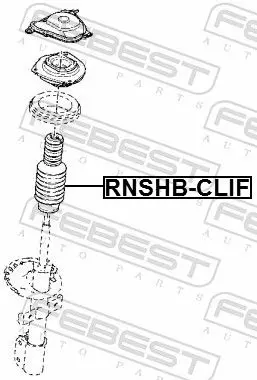 Handler.Part Protective cap/bellow, shock absorber FEBEST RNSHBCLIF 2