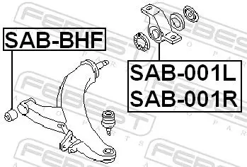 Handler.Part Control arm-/trailing arm bush FEBEST SAB001L 2