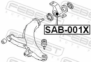 Handler.Part Control arm-/trailing arm bush FEBEST SAB001X 2