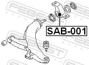 Handler.Part Control arm-/trailing arm bush FEBEST SAB001 2