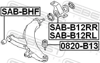 Handler.Part Control arm-/trailing arm bush FEBEST SABB12RL 2