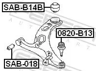 Handler.Part Control arm-/trailing arm bush FEBEST SABB14B 2