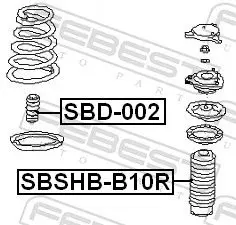 Handler.Part Shock absorber FEBEST SBD002 2