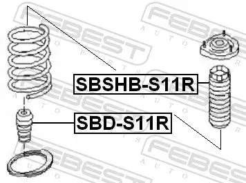 Handler.Part Shock absorber FEBEST SBDS11R 2